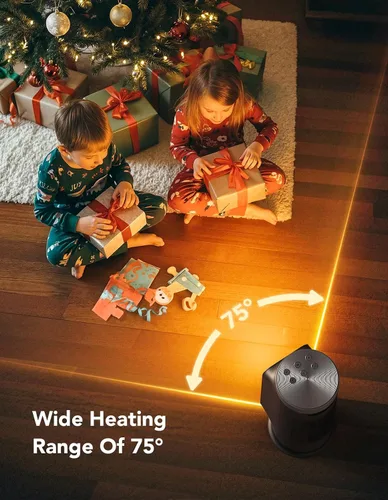 Vista 6 de Calentadores de espacio de 1500 W para uso en interiores, calentador eléctrico de cerámica PTC con control remoto, temporizador de 24 horas