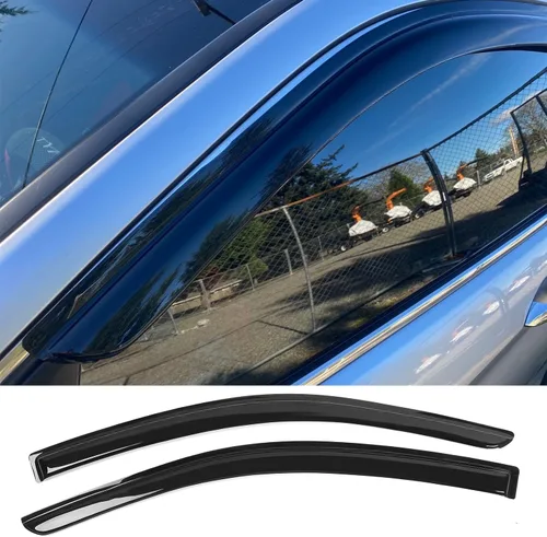 Vista 2 de IKON MOTORSPORTS Visera de ventana compatible con Honda Accord 2DR 2013-2017, humo acrílico tintado, 2 unidades, protección contra la lluvia