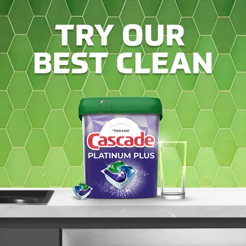 Vista 7 de Cascade Platinum Plus ActionPacs Cápsulas de detergente para lavavajillas, fresco, 14