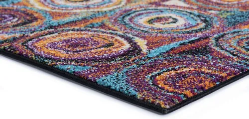 Vista 7 de Tayse Kadin - Alfombra con diseño de círculos, Polipropileno