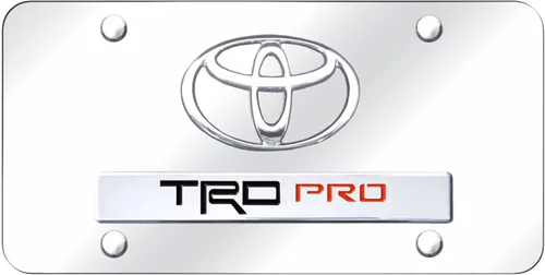 Vista 5 de Au-TOMOTIVE GOLD Placa de matrícula con logotipo dual para Toyota TRD Pro (negro)