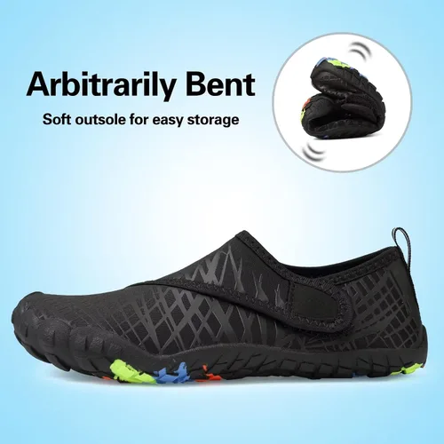 Vista 6 de Zapatos acuáticos para niños y niñas, suela ligera y cómoda, fácil de caminar, calzado acuático y deportivo antideslizante