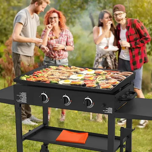 Vista 3 de Cubierta de parrilla de silicona Blackstone de 28" de borde completo, accesorios premium de parrilla Blackstone de grado alimenticio, protector