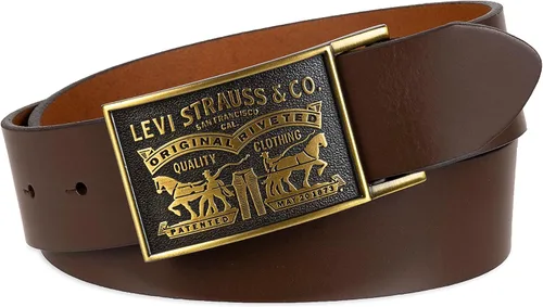 Vista 12 de Levi's Men's Everyday Jean Belt with Removable Plaque Buckle