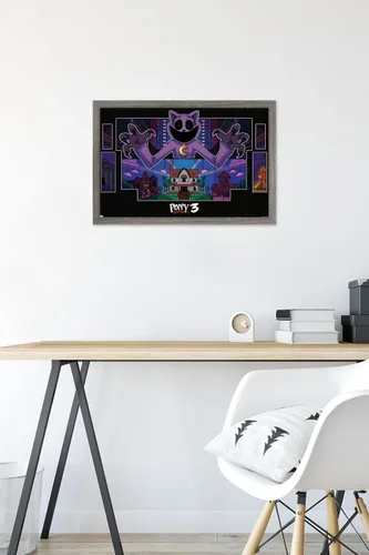 Vista 6 de Trends International Poppy Playtime: Capítulo 3 - Póster de pared de cuerdas, 14.72 x 22.37 pulgadas, versión enmarcada de madera de granero