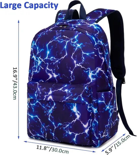 Vista 3 de Meisohua Mochila escolar para niñas y niños, mochila para niñas y niños, mochila escolar primaria, mochila casual para niños y niñas, Azul