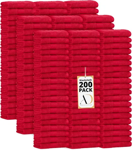 Vista 43 de Ample Decor Toallas 100% algodón de 12 x 12 pulgadas, 600 GSM, suaves y absorbentes, duraderas, juego de 10, color beige