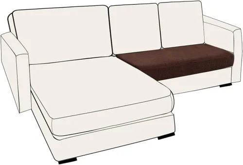 Vista 45 de UNBBRRL Fundas de cojín de asiento para sofá, elásticas, funda de cojín individual para sofá, fundas de cojín para sofá, fundas de héroe protegen