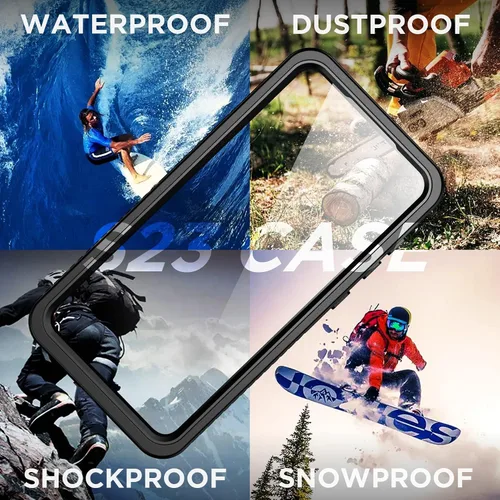 Vista 7 de Temdan Funda para Samsung Galaxy S23, Impermeable con Protector de Lente y Pantalla Incorporado [Cuerpo Completo Resistente a Golpes][Resistente a