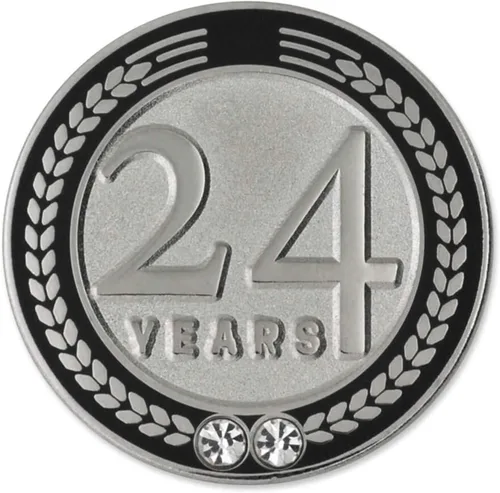 Vista 30 de PinMart Years of Service Award Employee Recognition Gift Pin de solapa - Negro