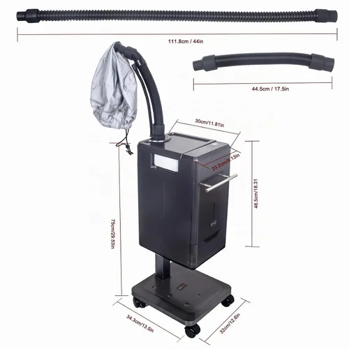 Vista 7 de Vaporizador profesional Nano para acondicionamiento profundo, 5 modos, función de ozono, panel de control inteligente, adecuado para salón y uso