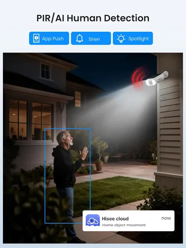 Vista 7 de Cámaras de seguridad solares inalámbricas para exteriores, kit de 2 cámaras expansible a 10H, cámaras sin suscripción para sistema de seguridad