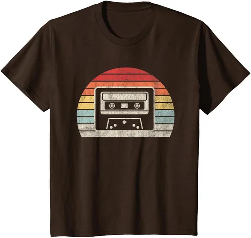Vista 32 de Retro Cassette Tape 80s 90s Nostalgia T-Shirt Negro