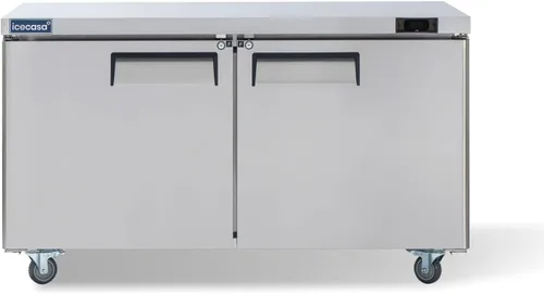 Vista 14 de ICECASA 27" de ancho Congelador comercial de encimera para debajo del mostrador de una puerta de acero inoxidable con enfriamiento por ventilador