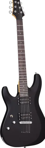 Vista 5 de Schecter 430 C-6 Deluxe Guitarra eléctrica de cuerpo sólido, color negro, acabado satinado., SBK
