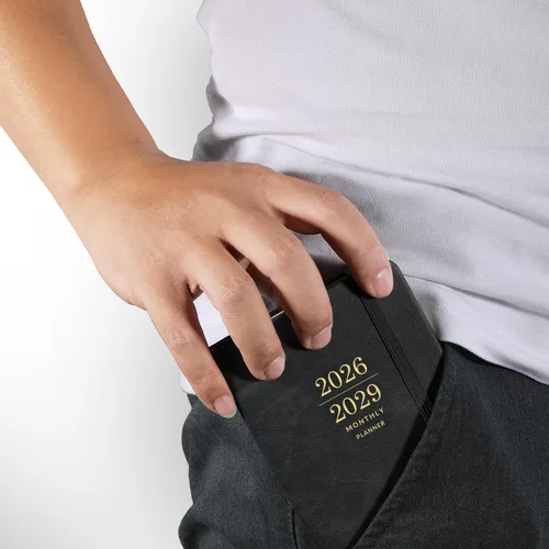 Vista 6 de Agenda mensual 2026-2029, planificador de 3 años con cubierta de piel sintética, julio de 2026 a diciembre de 2029, planificador de bolsillo pequeño
