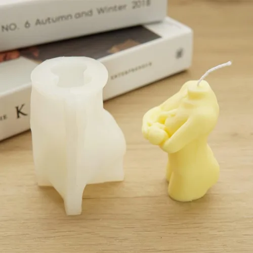 Vista 5 de Moldes de silicona para bebés y retratos, moldes de fundición de resina y jabón 3D, suministros para hacer velas Baby-feeding