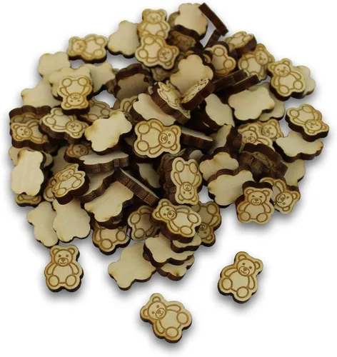 Vista 21 de Confeti – Madera grabada – Decoración rústica de madera para boda, decoración de mesa de fiesta (comer, beber y casarse)
