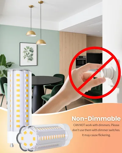 Vista 6 de Cheopha Bombilla LED GU24 de 5000 K, luz blanca diurna, luz CFL espiral T2 de 13 W, 18 W, 23 W, bombilla de repuesto para ventiladores de techo