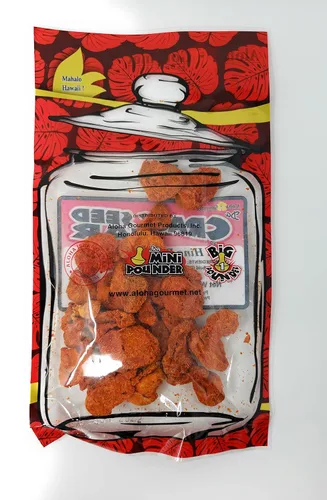 Vista 2 de Aloha Gourmet Da Crack - Tarro de semillas de Li Hing Mui rojo sin semillas 2 onzas