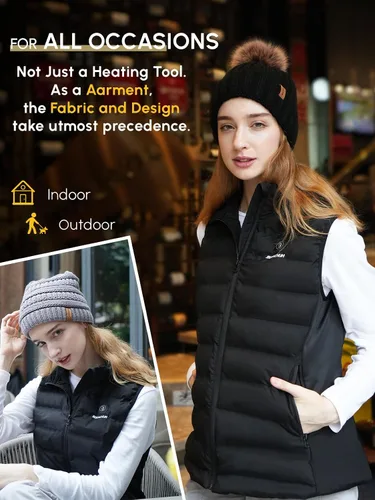 Vista 2 de Bodychum Heated Vest Women With Battery Pack Included Lightweight Rechargeable Electric Heating Vest