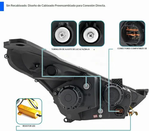 Vista 4 de SPEC-D TUNING - Faros delanteros LED de humo negro brillante