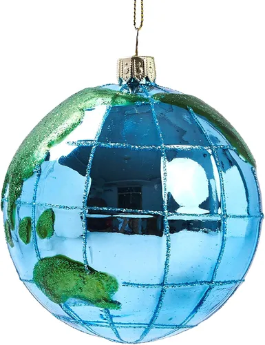 Vista 4 de Adornos de Navidad del mundo 2025, adornos de vidrio soplado para árbol de Navidad, adornos de Navidad colgantes raros en 3D para decoración
