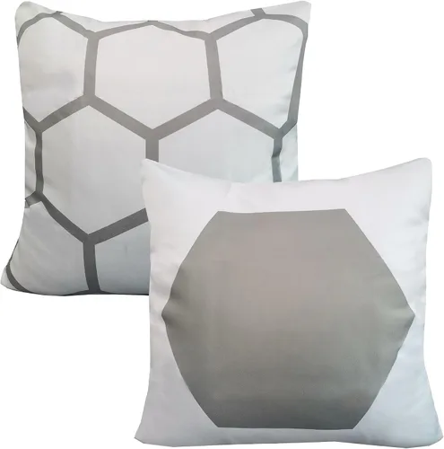 Vista 18 de Funda de almohada decorativa para sofá, funda de almohada Accent Carra, 12 x 24 pulgadas, hexagonal, geométrico, panal de abeja, azul marino