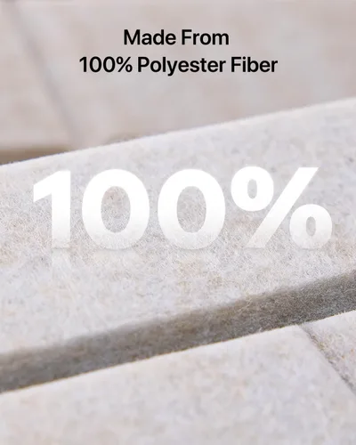 Vista 6 de Kuchoow Paneles de pared insonorizados, paneles a prueba de sonido para pared, paquete de 12 paneles acústicos autoadhesivos que absorben el sonido