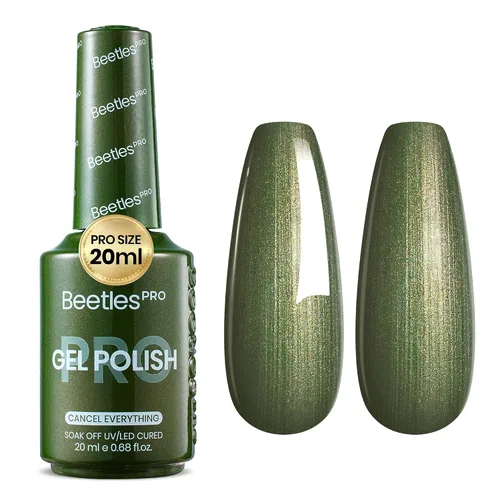 Vista 13 de Beetles PRO - Esmalte de gel blanco, color blanco de 0.7 fl oz A - Creme White Ansiedad de calma