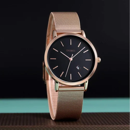 Vista 5 de SKMEI - Reloj de pulsera para mujer impermeable analógico de cuarzo para mujer