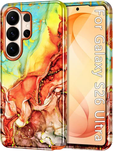 Vista 61 de Btscase para Samsung Galaxy S25, [Probado contra caídas de grado militar] Funda protectora de diseño de patrón de mármol, resistente, delgada