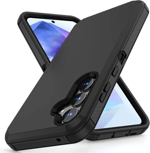 Vista 16 de Jiunai Funda para Samsung A16, a prueba de golpes, antipolvo, protección resistente, de doble capa, borde elevado, para exteriores, híbrida