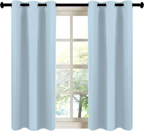 Vista 60 de LA PALMA Cortinas opacas con aislamiento térmico y ojales, para sala de estar, dormitorio, paquete de 2 paneles