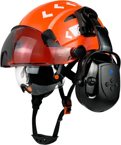 Vista 11 de Casco de seguridad SAFEBUILDER con visera, orejeras Bluetooth SNR 26dB, sombrero duro con viseras, orejeras montadas, sombreros duros ventilados