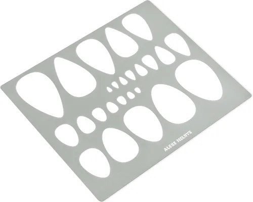 Vista 2 de Aleks Melnyk No.151 - Plantilla de metal para joyería, pendiente de forma de lágrimas, recortes, plantilla lapidaria para cabujones, lágrima