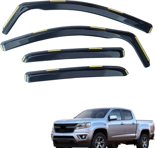 Vista 21 de inchannel - Visera de ventana compatible con Toyota 4Runner 2010-2024, protectores de lluvia, deflector de viento, humo, 4 piezas