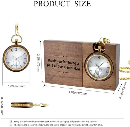 Vista 5 de 2win Relojes de bolsillo personalizados grabados para hombres, papá, hijo, relojes personalizados, exquisitos relojes de bolsillo, regalos