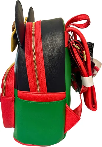 Vista 6 de Loungefly Exclusiva bolsa de hombro de Minnie de Disney con tres lazos perfumados intercambiables, Multi