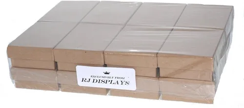 Vista 3 de 100 cajas rellenas de algodón marrón kraft de 3.25 x 2.25 x 1 pulgada para joyas y regalos, Metal, aluminio, aluminio no aplicable