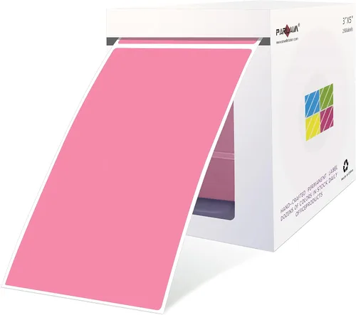Vista 25 de PARLAIM 5 x 3 pulgadas Rectángulo de colores pegatinas de inventario, 1000 unidades de 4 rollos de etiquetas adhesivas cuadradas para cajas móviles
