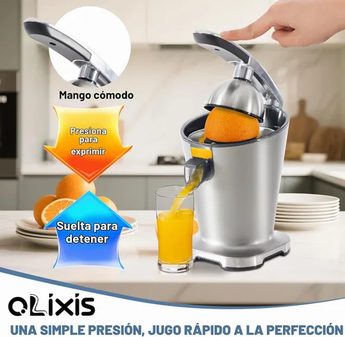 Vista 5 de [Usado] OLIXIS Exprimidor eléctrico de cítricos, máquina automática de exprimidor de naranja y exprimidor de limón con operación de un solo toque
