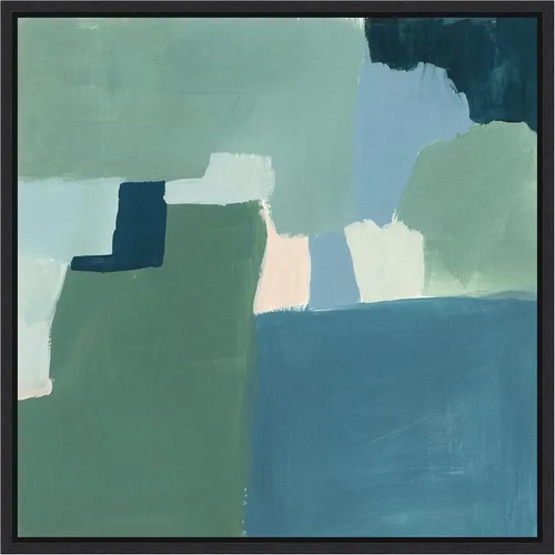 Vista 10 de Amanti Art Lienzo enmarcado para pared, 16 x 16 pulgadas, verde azulado y salvia I de Victoria Barnes, lienzo enmarcado para pared, obras de arte