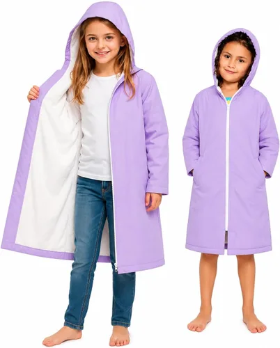 Vista 5 de MACAR Parka de natación impermeable con forro de toalla, ideal para actividades junto a la piscina y al aire libre