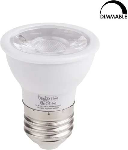 Vista 9 de tento Bombilla LED Par16 E26 Edison Base regulable 480lm 2750-3000k Blanco Cálido Paquete de 10 Piezas de Repuesto Halógeno