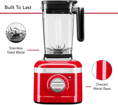 Vista 4 de KitchenAid Batidora de velocidad variable K400 con Tamper - KSB4028 - Passion Red