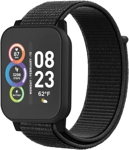 Vista 9 de BlackPro Compatible con correas de reloj iTech Fusion 2 / iTech Fusion 2R, diseño de velcro de nailon, transpirable y ajustable con pasadores