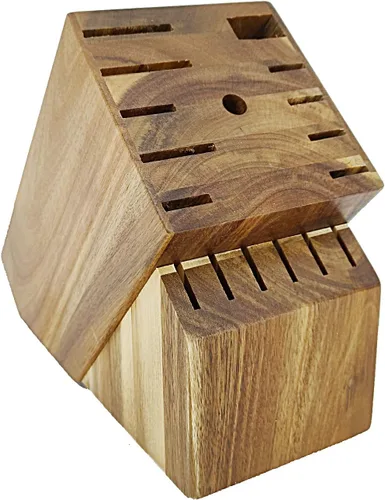 Vista 9 de Juego de 17 piezas de bloque de cubiertos de cocina Acero inoxidable Chef Madera Profesional 15276-NPF