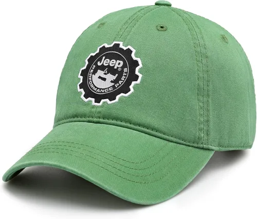 Vista 12 de Jeep Sombrero Performance Parts Gear Logo Gorra de béisbol pesada de sarga Negro