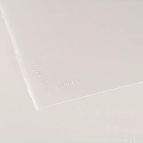 Vista 3 de Arches Rollo de papel de acuarela de 51 pulgadas x 10 yardas, papel blanco natural 100% algodón, rollo de papel de acuarela de prensa en caliente